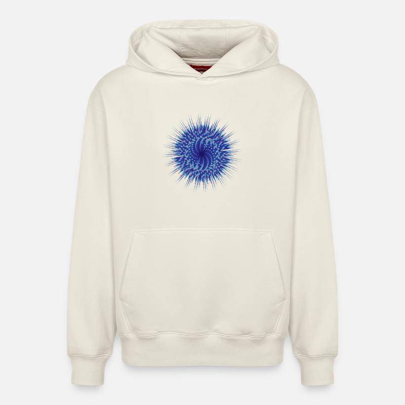 Fleur vectorielle - Sweat à capuche unisexe décontracté en coton biologique – de SPREAD - blanc cassé