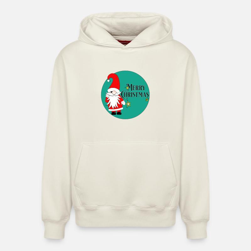 Joyeux Noël - Sweat à capuche unisexe décontracté en coton biologique – de SPREAD - blanc cassé