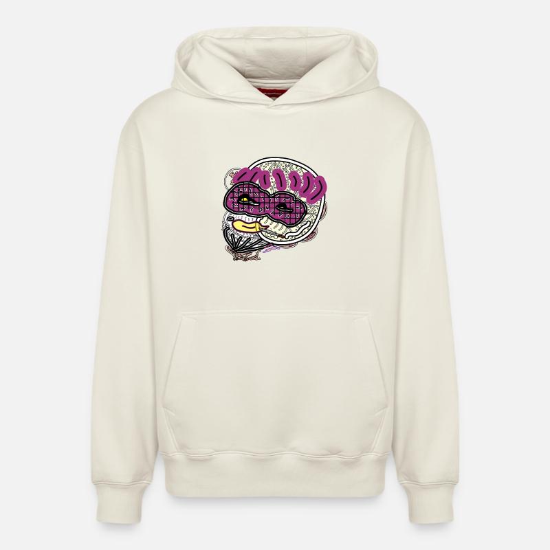 Comic-Mann - Relaxed Unisex Organic Hoodie – von SPREAD - Naturweiß