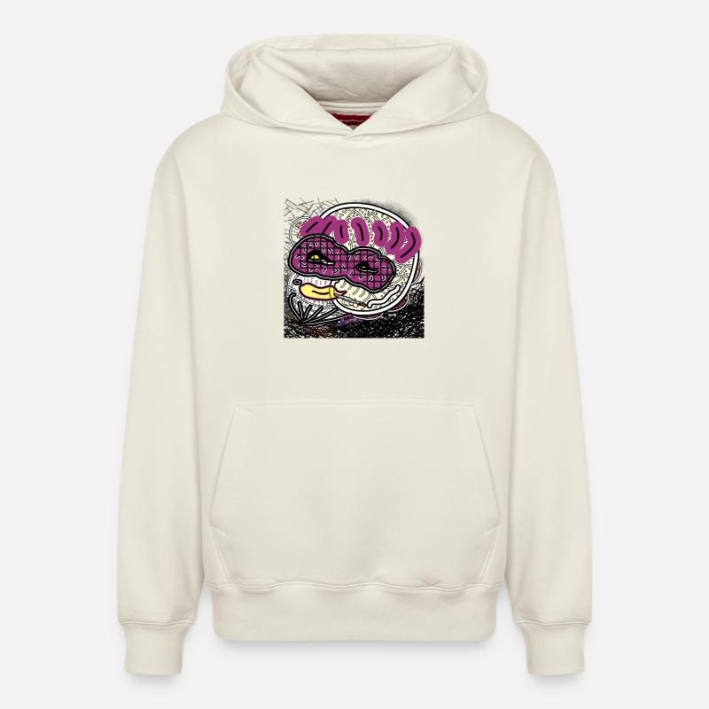 Comic-Mann - Relaxed Unisex Organic Hoodie – von SPREAD - Naturweiß