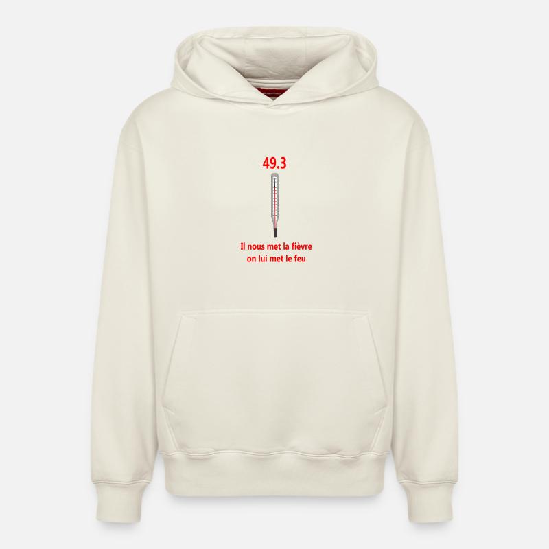 49.3 - Sweat à capuche unisexe décontracté en coton biologique – de SPREAD - blanc cassé