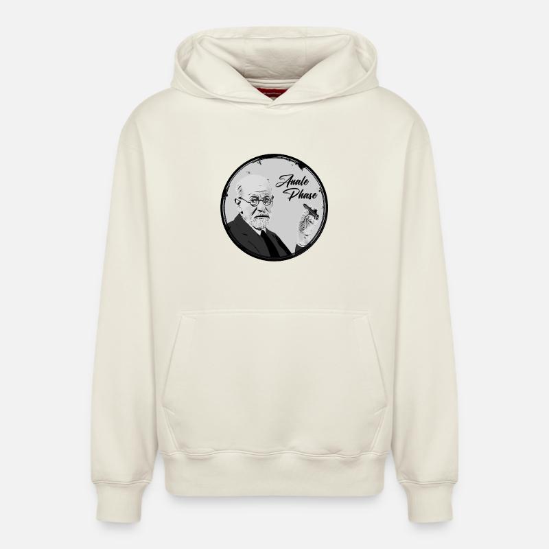 Phase anale - Sweat à capuche unisexe décontracté en coton biologique – de SPREAD - blanc cassé