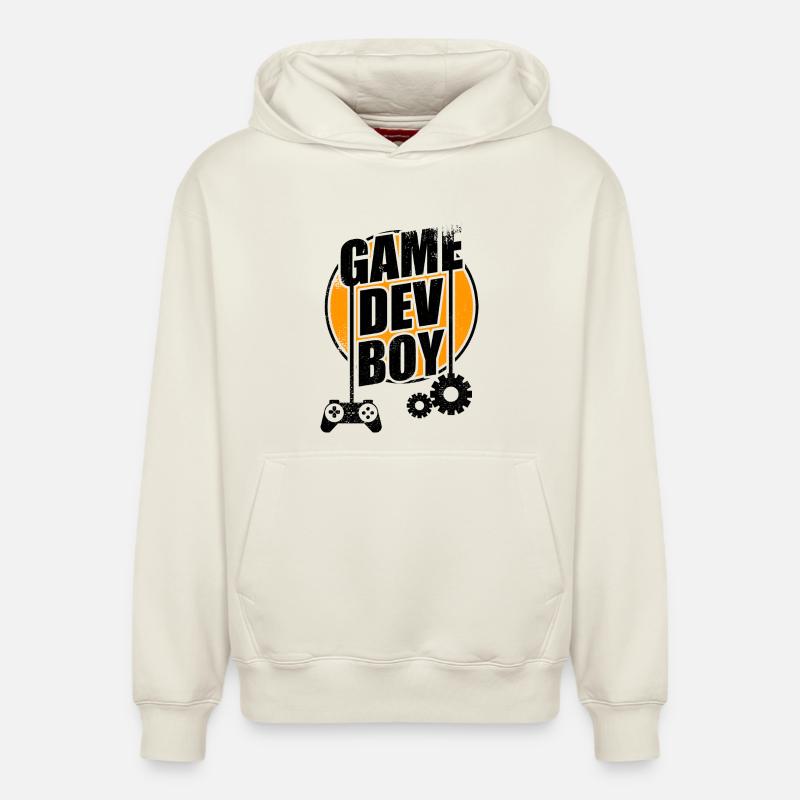 Jeu Dev Boy - Sweat à capuche unisexe décontracté en coton biologique – de SPREAD - blanc cassé