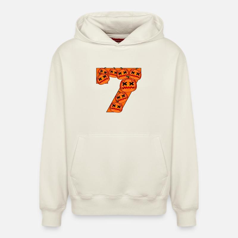 NUMÉRO 7 - COSTUMES D’HALLOWEEN - Sweat à capuche unisexe décontracté en coton biologique – de SPREAD - blanc cassé