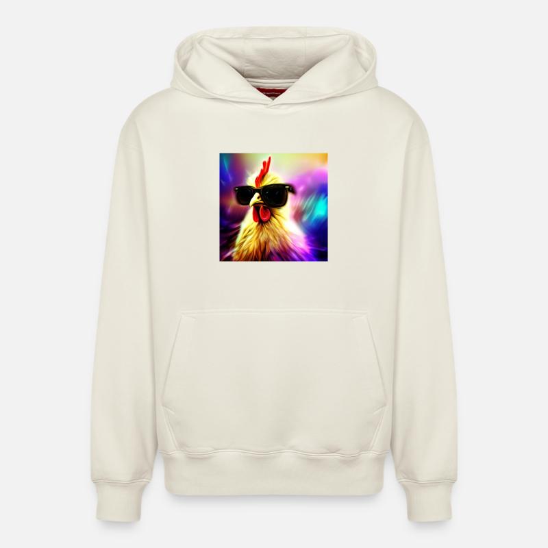 Fancy Chicken II - Relaxed Unisex Organic Hoodie – von SPREAD - Naturweiß