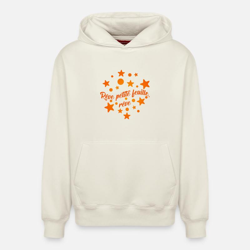 Rêve... - Sweat à capuche unisexe décontracté en coton biologique – de SPREAD - blanc cassé