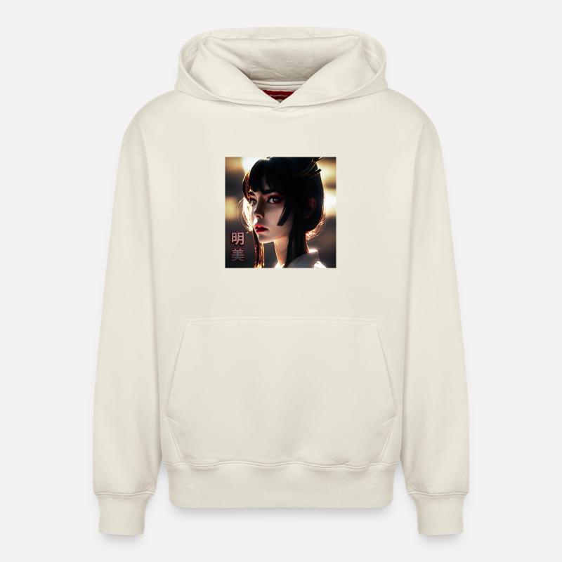 AKEMI Beauté radieuse - Sweat à capuche unisexe décontracté en coton biologique – de SPREAD - blanc cassé