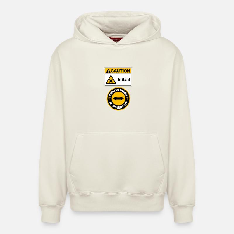 Irritant - Sweat à capuche unisexe décontracté en coton biologique – de SPREAD - blanc cassé