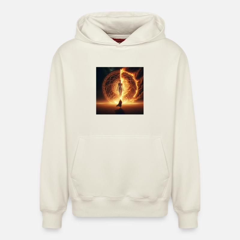Stargate - Sweat à capuche unisexe décontracté en coton biologique – de SPREAD - blanc cassé
