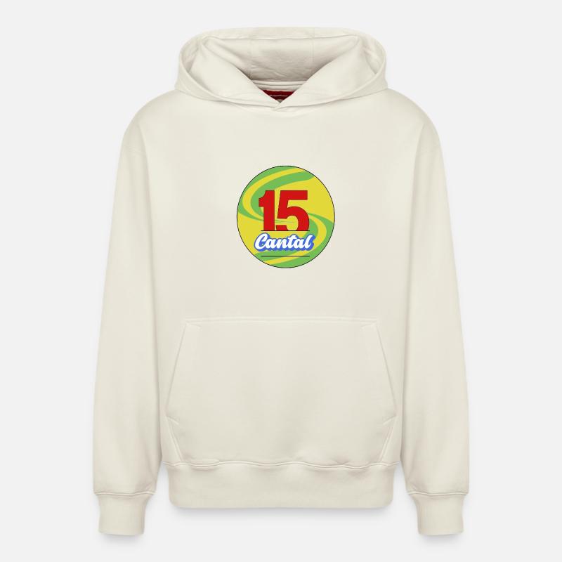 Cantal - Sweat à capuche unisexe décontracté en coton biologique – de SPREAD - blanc cassé