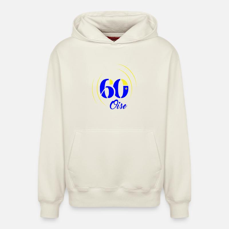 Oise - Sweat à capuche unisexe décontracté en coton biologique – de SPREAD - blanc cassé