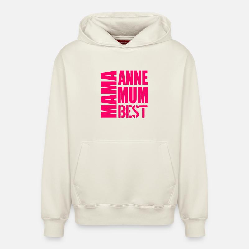 Fête des mères Multilinguisme - Sweat à capuche unisexe décontracté en coton biologique – de SPREAD - blanc cassé