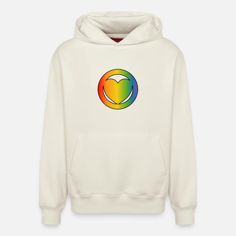 Chemise LGBT Heart CSD - Sweat à capuche unisexe décontracté en coton biologique – de SPREAD - blanc cassé