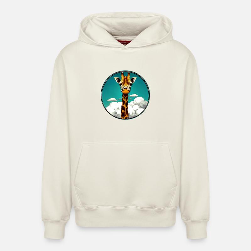 Giraffe - Relaxed Unisex Organic Hoodie – von SPREAD - Naturweiß