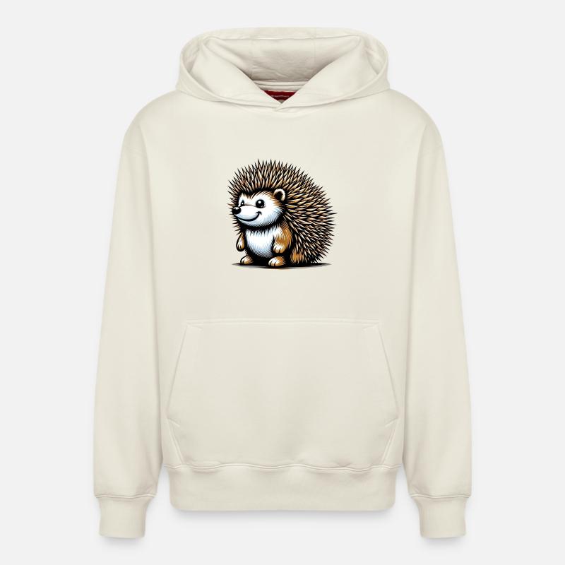 Igel - Relaxed Unisex Organic Hoodie – von SPREAD - Naturweiß