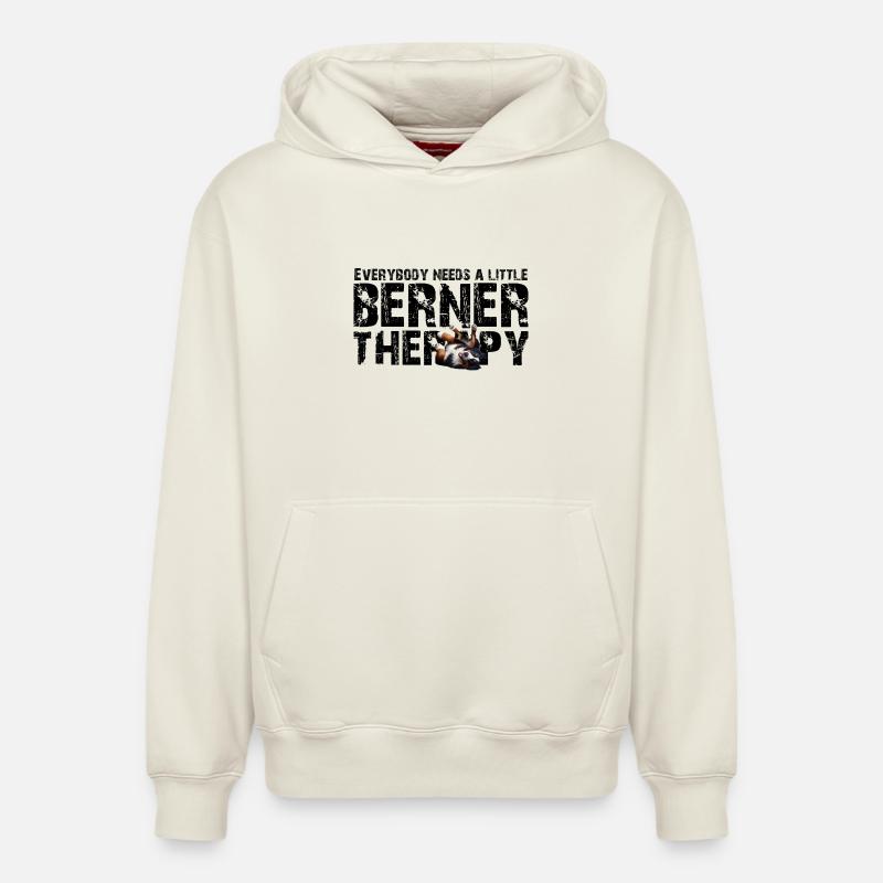 Bouvier bernois - Sweat à capuche unisexe décontracté en coton biologique – de SPREAD - blanc cassé