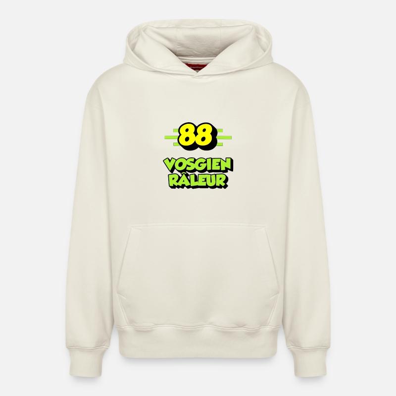Vosgien râleur - Sweat à capuche unisexe décontracté en coton biologique – de SPREAD - blanc cassé