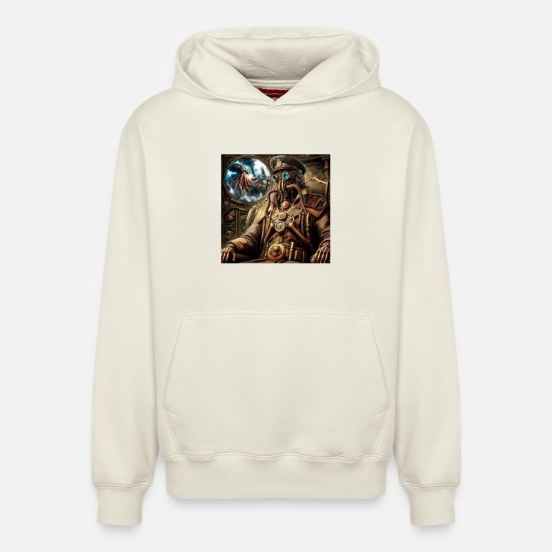Capitaine Nemo Steampunk - Sweat à capuche unisexe décontracté en coton biologique – de SPREAD - blanc cassé