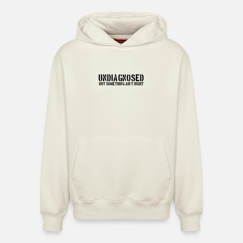 Non diagnostiqué - Sweat à capuche unisexe décontracté en coton biologique – de SPREAD - blanc cassé