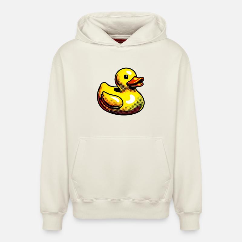 Caneton Canard Canard Canard - Sweat à capuche unisexe décontracté en coton biologique – de SPREAD - blanc cassé