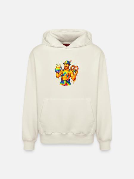 pride bavarian - Relaxed Unisex Organic Hoodie – von SPREAD - Naturweiß