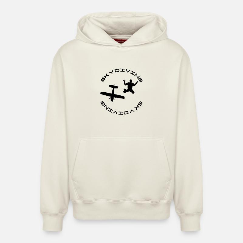 Skydiver - Relaxed Unisex Organic Hoodie – von SPREAD - Naturweiß