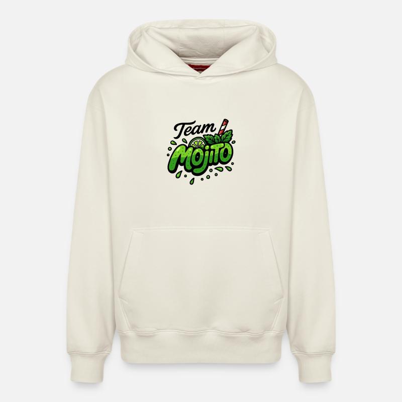 Team Mojito - Sweat à capuche unisexe décontracté en coton biologique – de SPREAD - blanc cassé