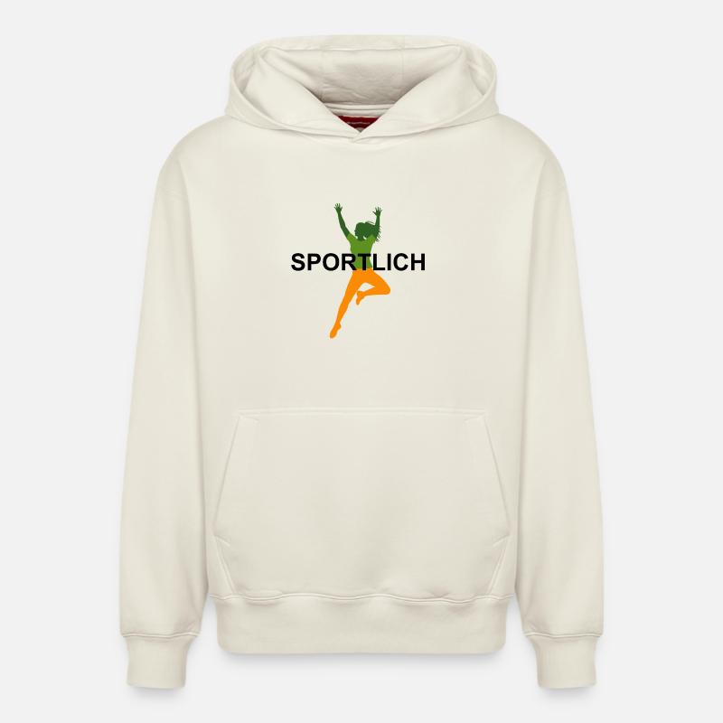Sportif - Sweat à capuche unisexe décontracté en coton biologique – de SPREAD - blanc cassé