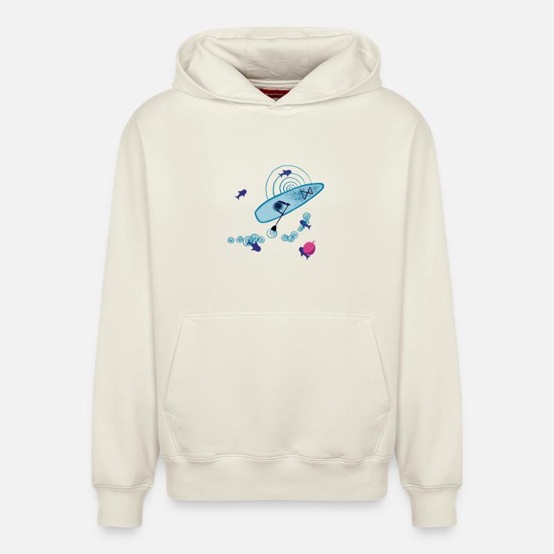 SOUPER - Sweat à capuche unisexe décontracté en coton biologique – de SPREAD - blanc cassé