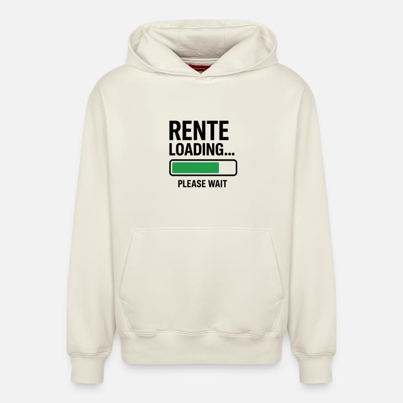 Rente Loading please wait - Relaxed Unisex Organic Hoodie – von SPREAD - Naturweiß