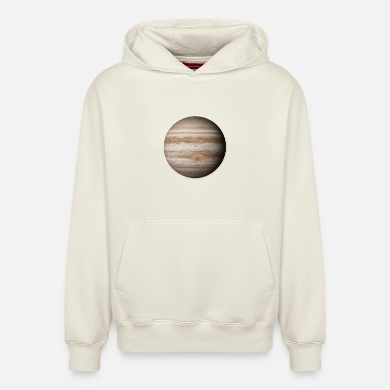 Jupiter - Planète Jupiter - Sweat à capuche unisexe décontracté en coton biologique – de SPREAD - blanc cassé