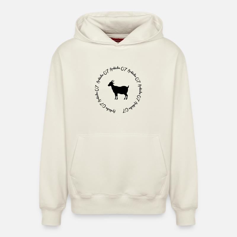 Ardècho team - Sweat à capuche unisexe décontracté en coton biologique – de SPREAD - blanc cassé