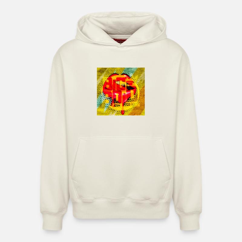Graffiti Pop Art Sucette - Sweat à capuche unisexe décontracté en coton biologique – de SPREAD - blanc cassé