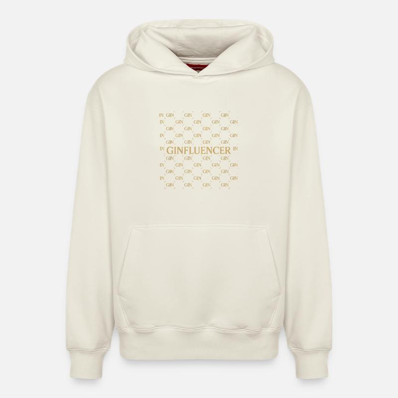 GinInfluenceur Glam Luxe - Sweat à capuche unisexe décontracté en coton biologique – de SPREAD - blanc cassé
