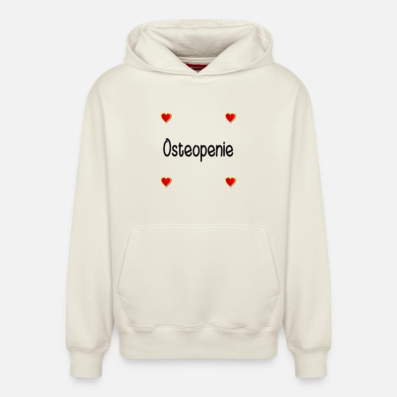 Ostéopénie Perte osseuse - Sweat à capuche unisexe décontracté en coton biologique – de SPREAD - blanc cassé