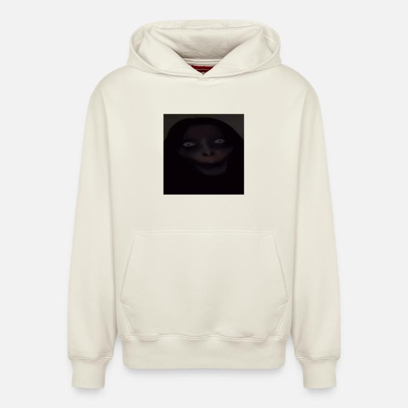 Regard nocturne à capuche - Sweat à capuche unisexe décontracté en coton biologique – de SPREAD - blanc cassé