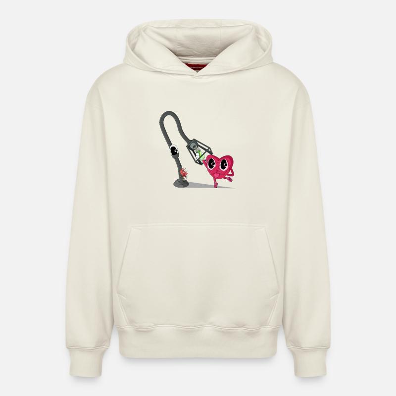 Foyer - Sweat à capuche unisexe décontracté en coton biologique – de SPREAD - blanc cassé