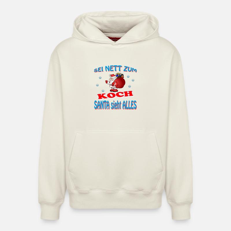 SANTA KOCH - Sweat à capuche unisexe décontracté en coton biologique – de SPREAD - blanc cassé