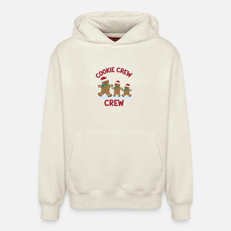 Cookie Crew Noël - Sweat à capuche unisexe décontracté en coton biologique – de SPREAD - blanc cassé
