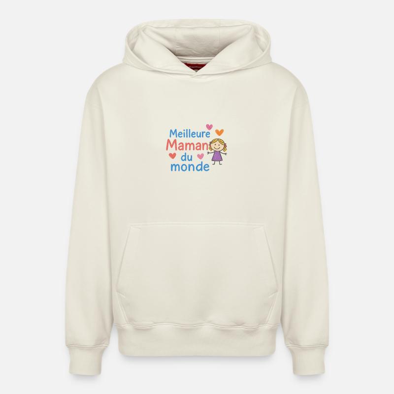 Beste Mutter der Welt - Relaxed Unisex Organic Hoodie – von SPREAD - Naturweiß