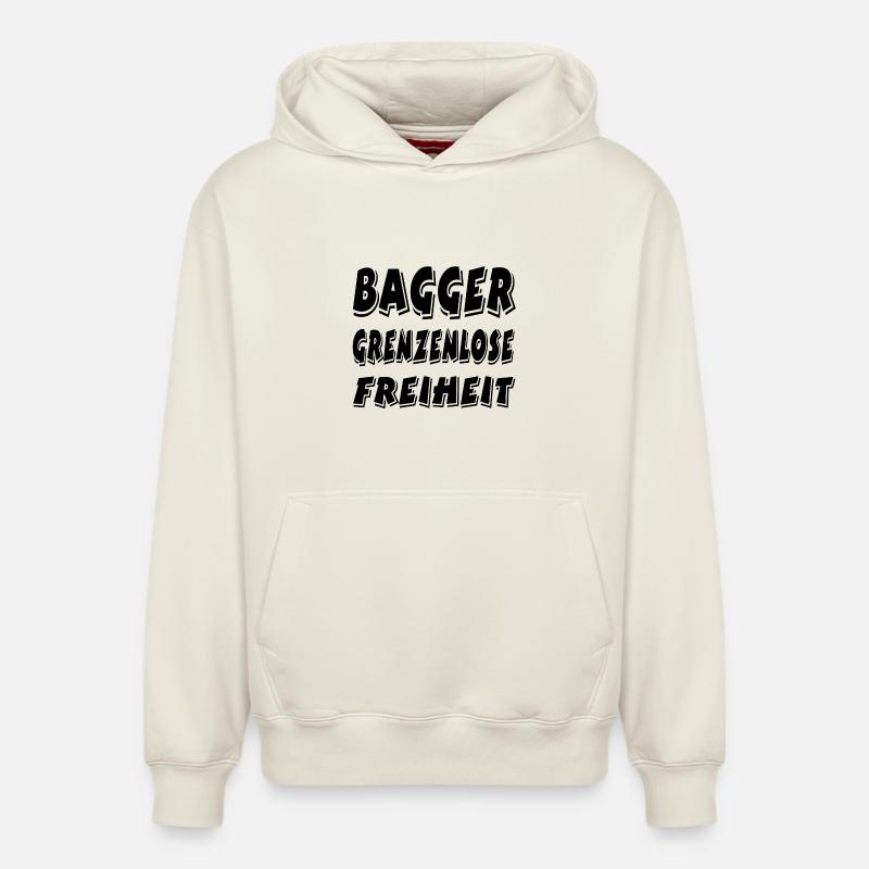 Bagger - Relaxed Unisex Organic Hoodie – von SPREAD - Naturweiß
