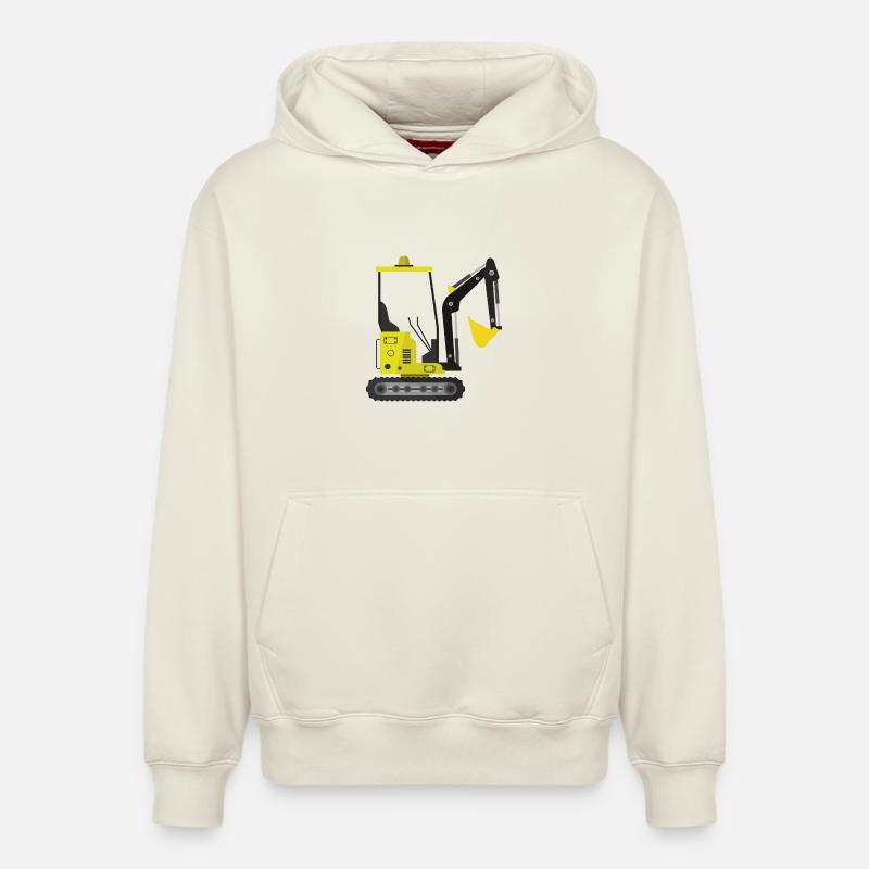 Bagger - Relaxed Unisex Organic Hoodie – von SPREAD - Naturweiß
