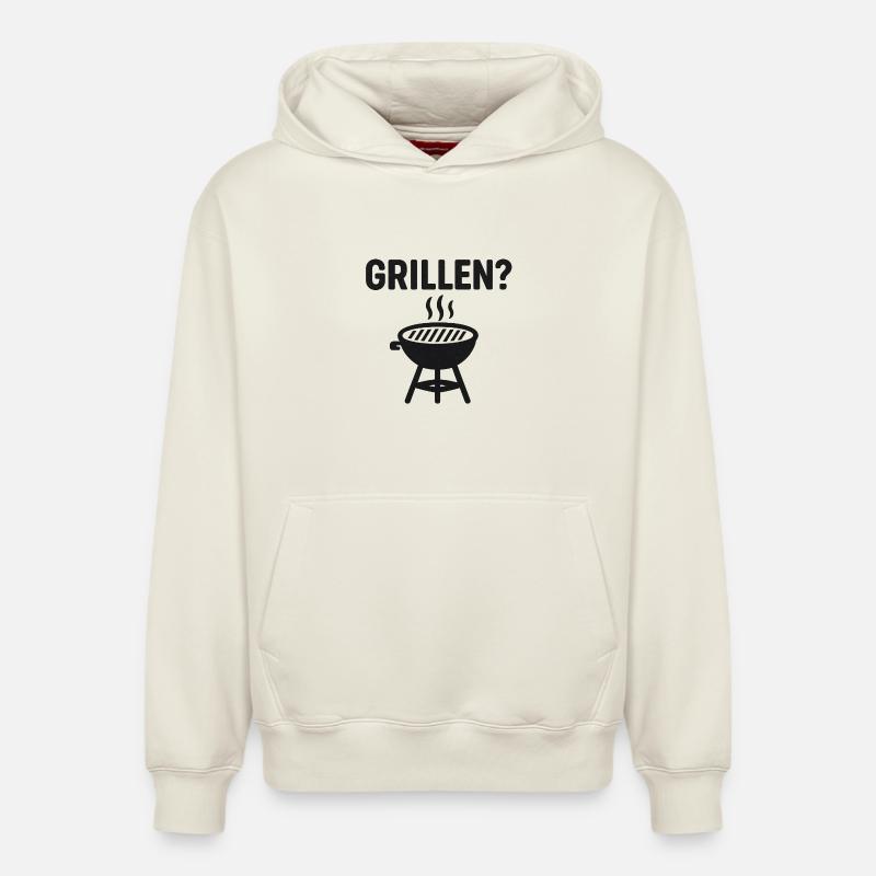 Griller - Sweat à capuche unisexe décontracté en coton biologique – de SPREAD - blanc cassé
