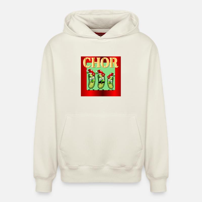 CHŒUR DE NOËL - Sweat à capuche unisexe décontracté en coton biologique – de SPREAD - blanc cassé