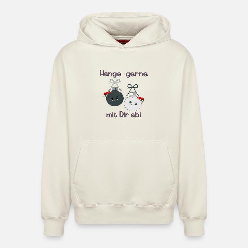 Weihnachtskugeln Weihnachten Freunde - Relaxed Unisex Organic Hoodie – von SPREAD - Naturweiß