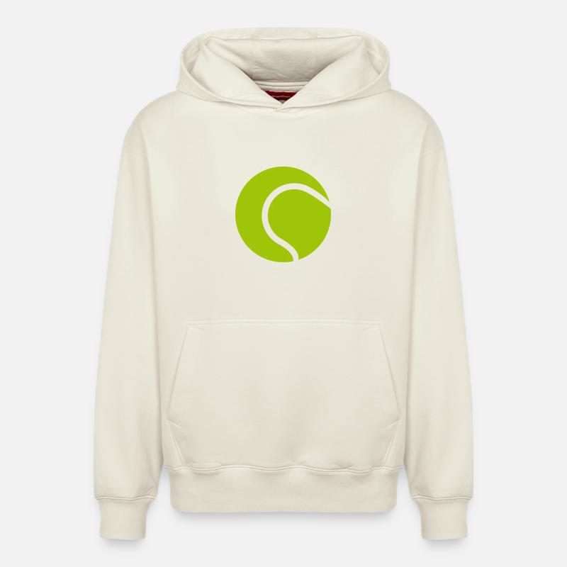 Balle de tennis - Sweat à capuche unisexe décontracté en coton biologique – de SPREAD - blanc cassé