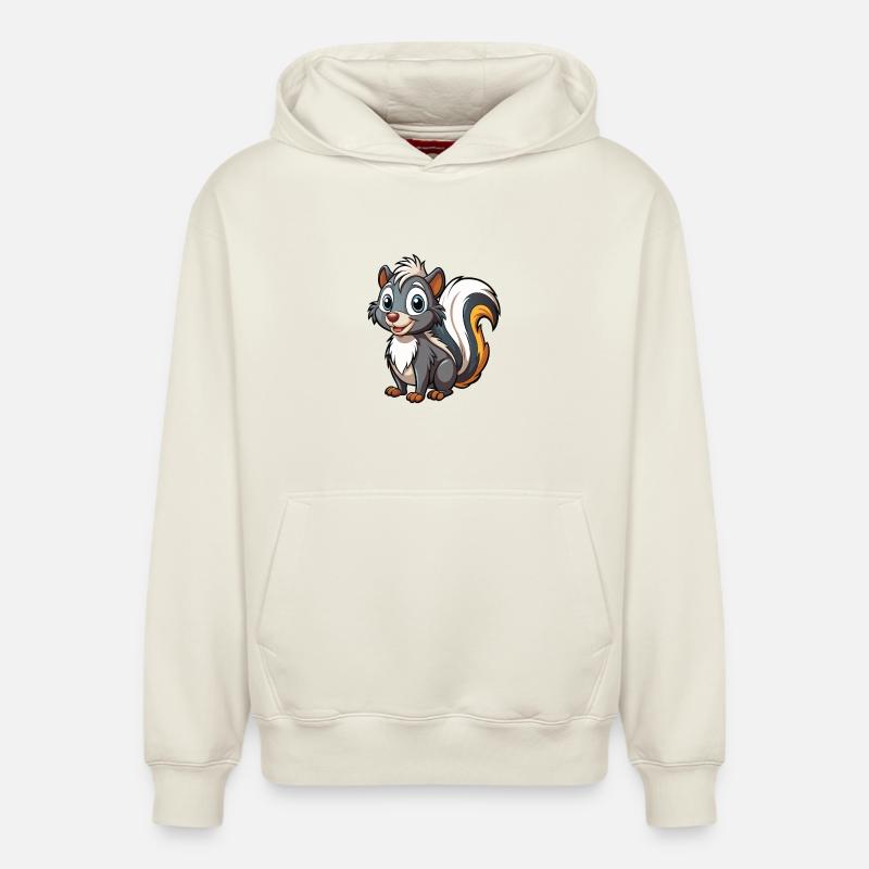 Shunk - Sweat à capuche unisexe décontracté en coton biologique – de SPREAD - blanc cassé