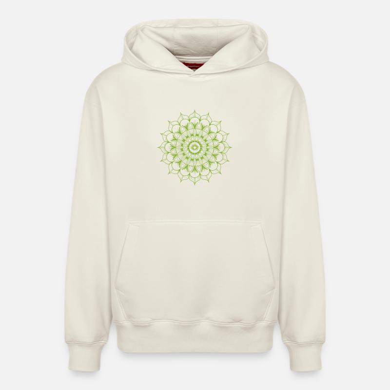 mandala - Sweat à capuche unisexe décontracté en coton biologique – de SPREAD - blanc cassé