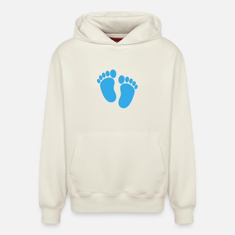 Pieds de bébé - Sweat à capuche unisexe décontracté en coton biologique – de SPREAD - blanc cassé