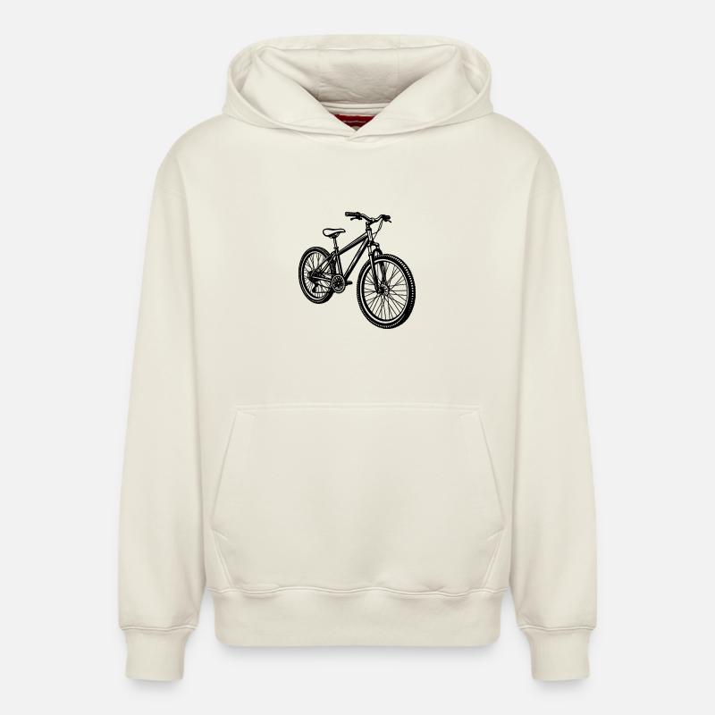 VTT - Sweat à capuche unisexe décontracté en coton biologique – de SPREAD - blanc cassé